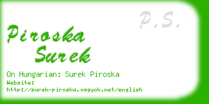 piroska surek business card